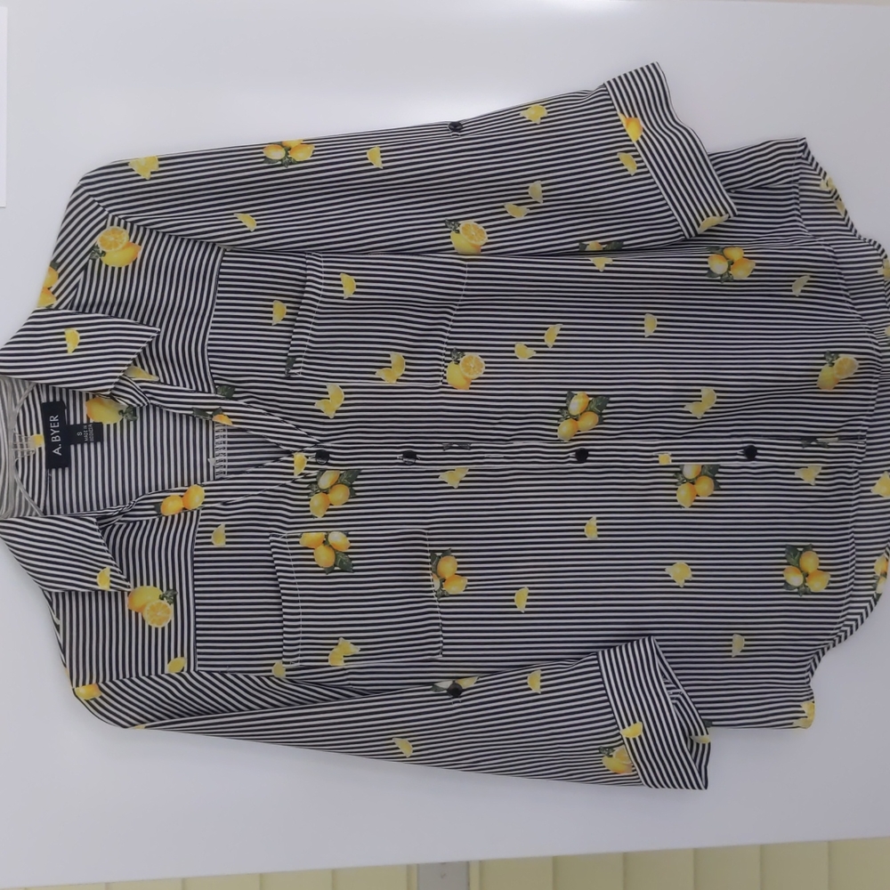 Striped lemon shirt, size S